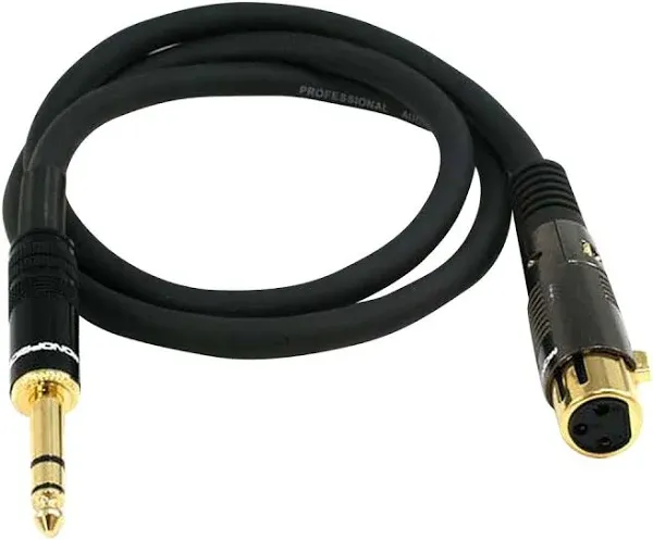 Monoprice Premier Series XLR Female to 1/4inch TRS Male 16AWG Cable