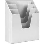 Acrimet Vertical Triple File Folder Holder Organizer (White Color)