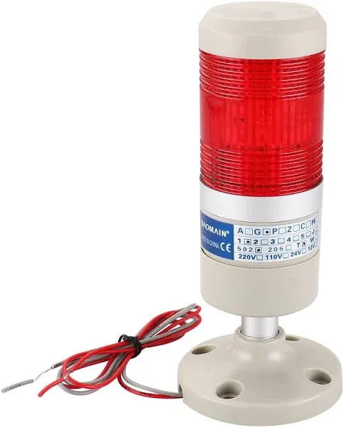 Baomain Industrial Signal Light Column LED Alarm Round Tower Light Indicator Con