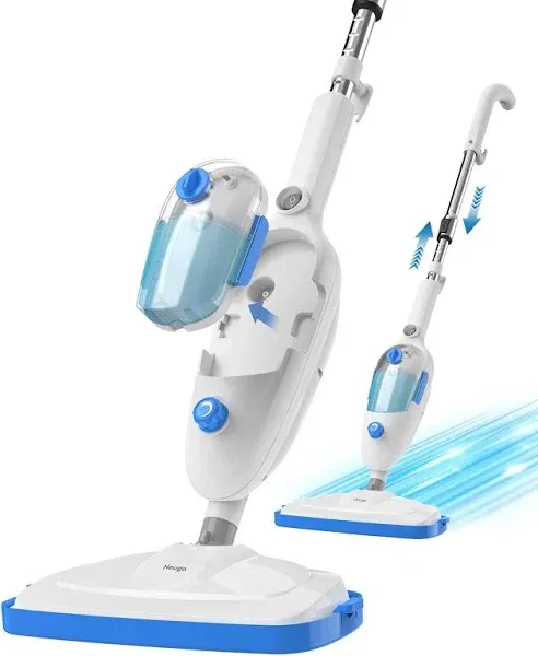 Steam Mop for Hardwood Floor Cleaning, Floor Steamer Cleaner Lightweight for Vinyl, Laminate, Carpet, Tile Hard Floors w/Adjustable Steam Modes & Height, 23ft Cord, 2 Washable Pad