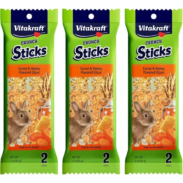 Vitakraft Crunch Sticks Rabbit Treat Carrot and Honey