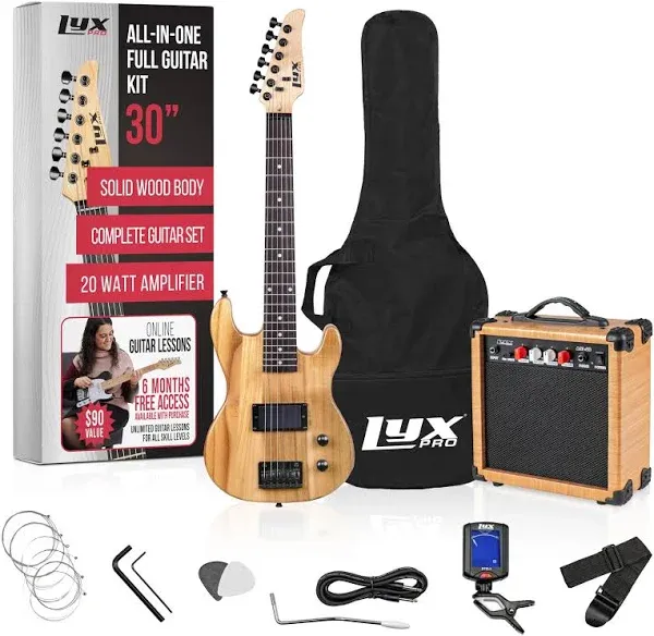 30 Inch Electric Guitar and Starter Kit for Kids with 3/4 Size Beginner’s Gui...