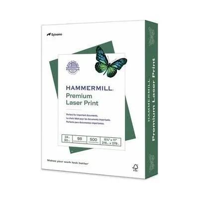 Hammermill 10460-4 Laser Print Office Paper, 98 Brightness, 24lb, 8-1/2 x 11, Wh