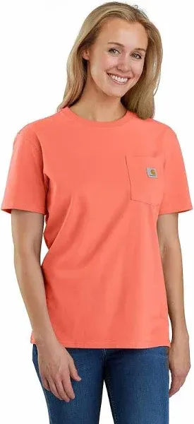 "Carhartt Women's Heavyweight Short Sleeve Work Shirt - Sun Bloom - S"