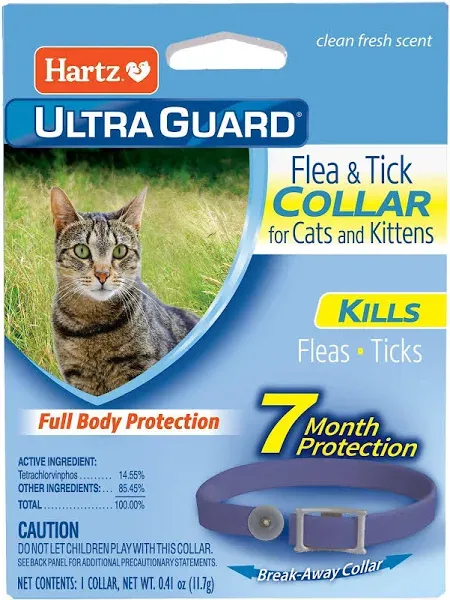 Hartz UltraGuard Purple Flea &amp; Tick Collar for Cats and Kittens - 7 Month Protec