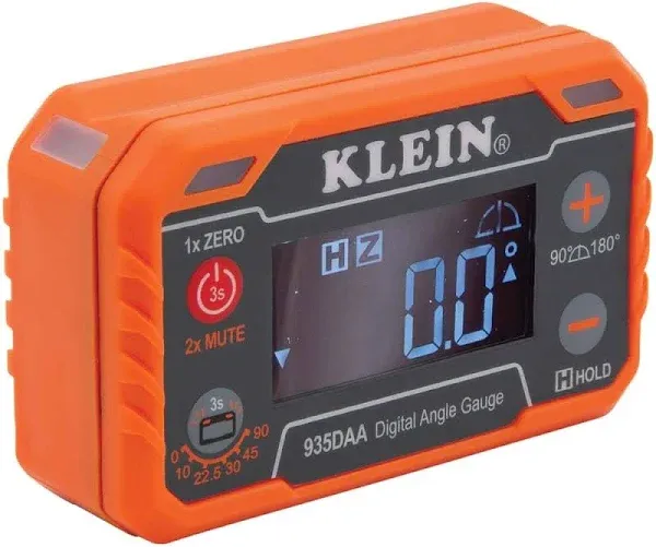 Klein Tools 935DAA Digital Electronic Level and Angle Gauge, LED Angle Alert, Me