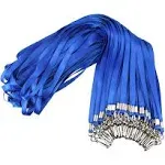 Blue Lanyards Bulk 50 Packs Lanyards for ID Badges,lanyards with Swivel Hook Clips for Name Tag Lanyard ID Holder