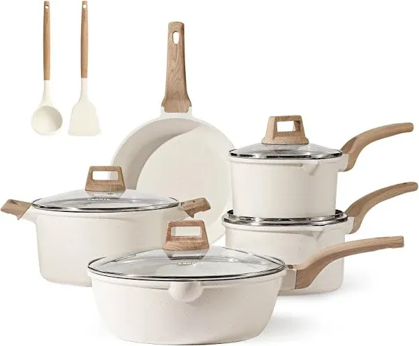 Carote Pots and Pans Set Nonstick Cookware Set Induction Kitchen Cooking Set Pans