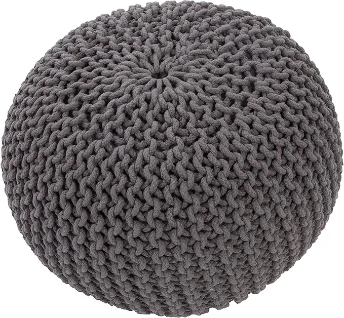 Jaipur Living, Olsen Pouf, 20 x 20 x 14, Gray