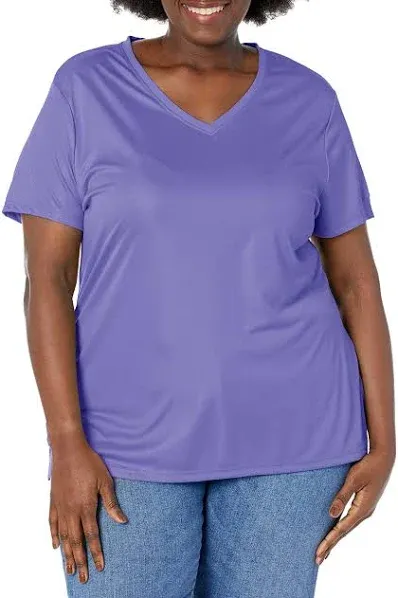 Just My Size Women's Plus Size Cool Dri Performance V-Neck