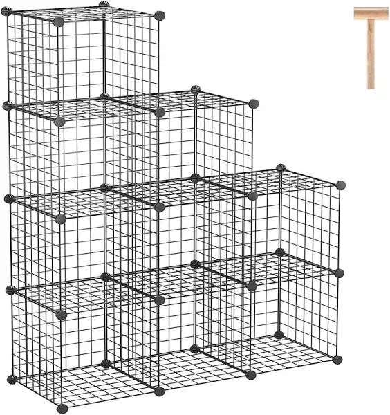 Wire Cube Storage, 9-Cube Organizer Metal, Wire C Grids Storage, Storage Bins...