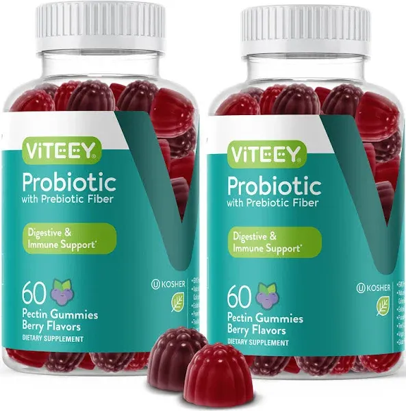 Probiotic wtih Prebiotics Fiber, Extra Strength 2 Billion CFUs - Prebiotics a...