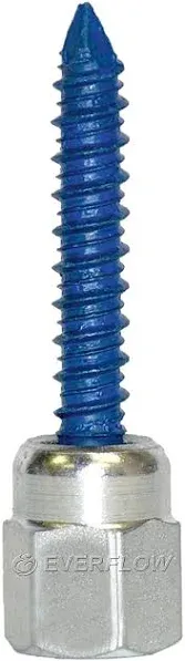 Sammys 8059957-25 Vertical Anchor Super 3/8 in. Threaded Rod Fitting, 5/16 x 1 3/4 in. Screw, Silver and Blue, 25 Piece