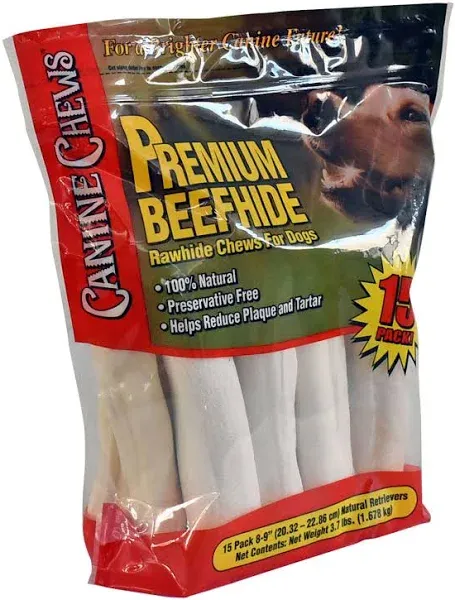 Canine Chews Premium All-Natural Beef Hide Canine Retrievers