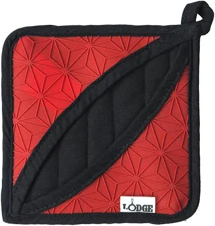 Lodge Red Silicone & Fabric Trivet/Pot Holder