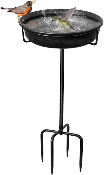 28In Freestanding Birdbaths Bowl Outdoor Free Standing Garden Bird Bath Bird ...