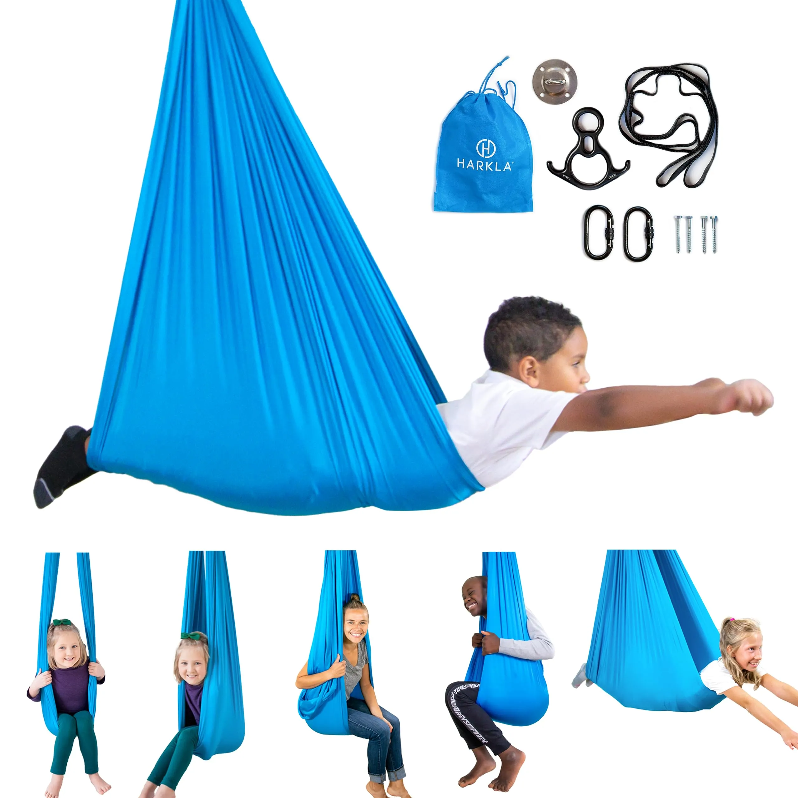 Sensory Swing for Kids &amp; Adults - Holds 200lbs, Indoor Outdoor Sensory Swing ...