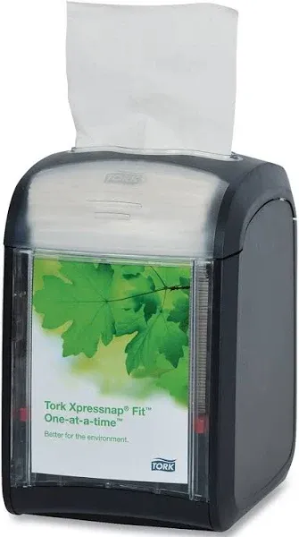 Tork&#174; Xpressnap Fit Napkin Dispenser, Tabletop, 4.4 x 5.6 x 6.7, Black ;