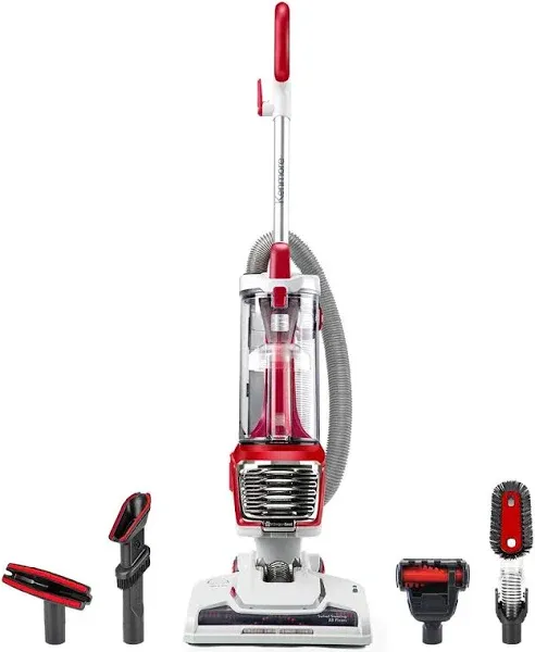 Kenmore DU2015 Bagless Upright Vacuum Lightweight Carpet Cleaner with 10’Hose, HEPA Filter, 4 Cleaning Tools for Pet Hair, Hardwood Floor, 2L, Red