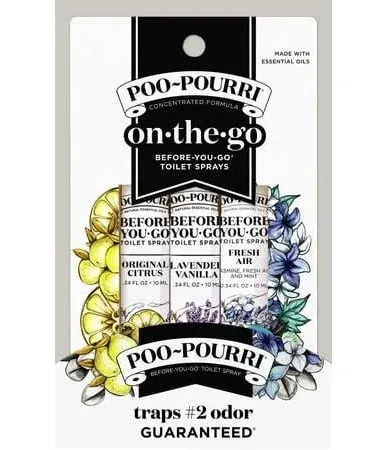 Poo-Pourri Before-You-Go Toilet Spray, On-The-Go, Travel Size multicolor 