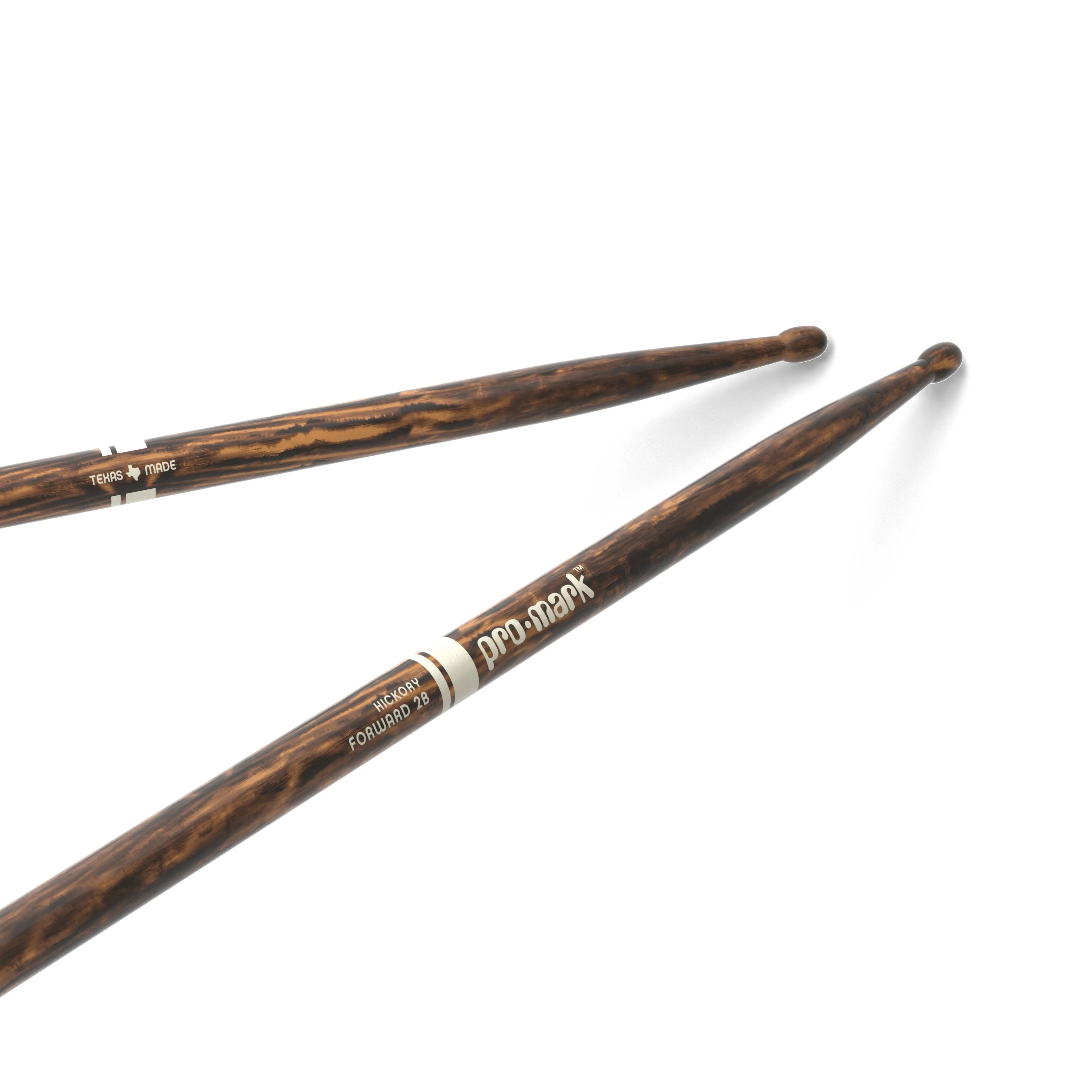 ProMark Drum Sticks - Classic Forward 2B Drumsticks - Drum Sticks Set - Oval Wood Tip - FireGrain Hickory Drumsticks - Consistent Weight and Pitch - 1 Pair