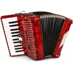 Hohner 48-BASS Accordion, Red