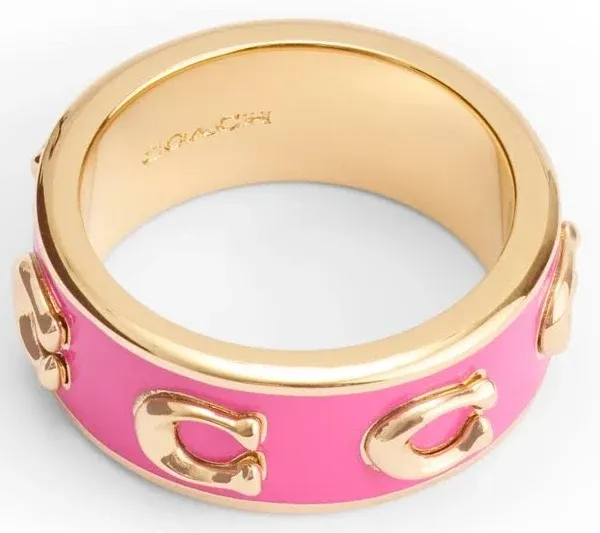 Coach Signature C Enamel Band Ring