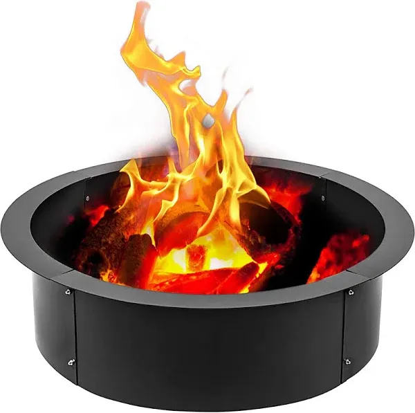 Fire Pit Ring 36 Inch Outer, 30 Inch Inner Diameter, Heavy Duty Thick Solid Stee