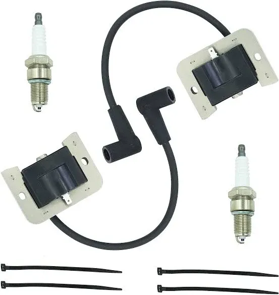 2 PACK 24 584 01-S kh-24 584 201-S Ignition Coils Module for Kohler CH20 CV18 CH18 CV20 CV23 CH22 Command Pro Twin Cylinder Engine with Spark Plug Replace kh-24-584-201-S 24 584 45-S