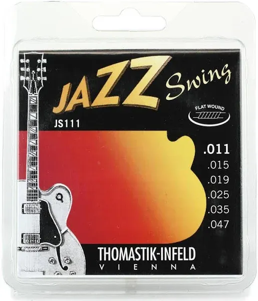 Thomastik-Infeld	JS111 Jazz Swing Nickel Flat-Wound Guitar Strings - Light (.11 - .47) | Reverb