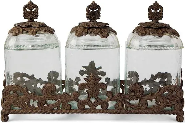 GG Collection 3-Piece Glass Canister Set