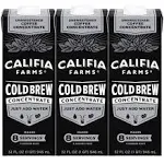 Califia Farms - Unsweetened Cold Brew Coffee Concentrate, 32 oz (Pack of 3), 100% Arabica, Shelf Stable, Plant Based, Vegan, Gluten Free, Non Gmo,