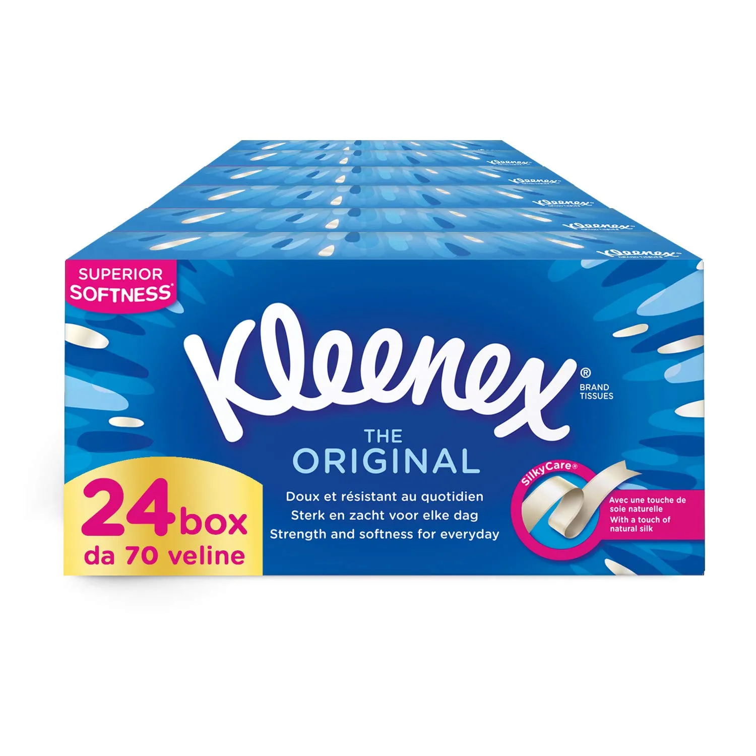 3x Kleenex Original Extra Large 3 Ply Tissues Twin Pack - 324 Tissues