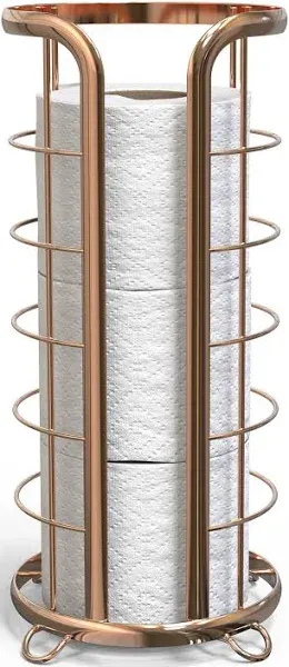 BROOKSTONE, Trending Black Toilet Paper Holder, Freestanding Bathroom Tissue Organizer, Minimalistic Storage Solution, Modern & Stylish Design [Holds MEGA Rolls]