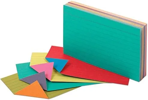 Oxford Extreme Index Cards, Assorted - 100 count