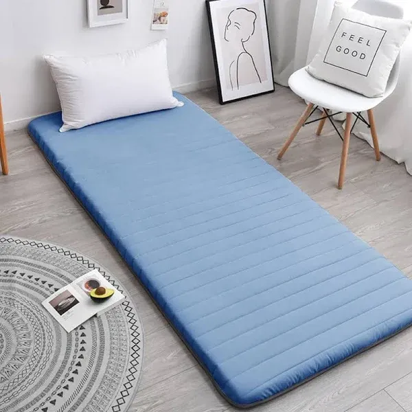 VISTABLUE Japanese Futon Floor Mattress Foldable Tatami Mat High Support Futon Mattress Portable Dormitory Sleeping Pad for Adult Child (Grey, 35 * 75), SSCD01