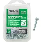 Teks Screws, Self Drilling, 1-1/2 inches Length - 1 package 21344