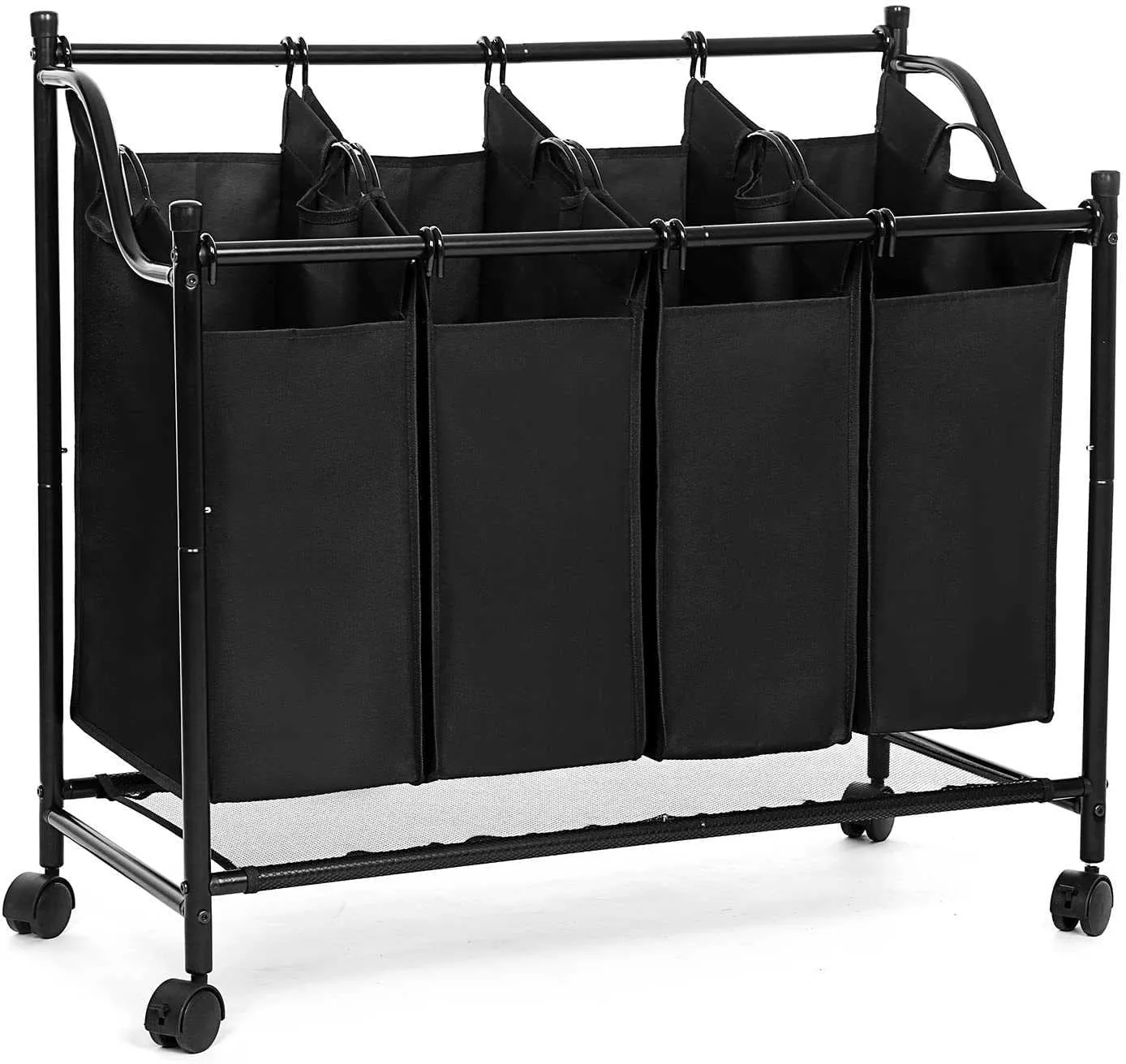 SONGMICS Laundry Sorter Rolling Laundry Basket with 4 Removable Bags Laundry Hamper