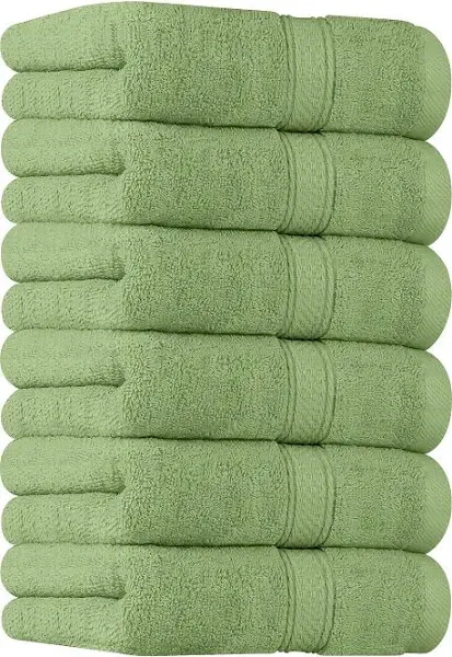 Utopia Towels 6 Pack Premium Hand Set, (16 x 6 Piece Towels, Grey 