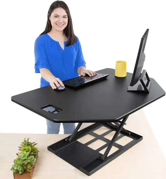 X-Elite Premier 40&quot; Standing Desk Converter - Cherry