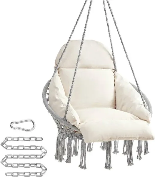 SONGMICS Hanging Chair Hammock Chair with Large