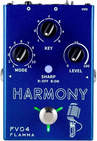 Flamma FV04 Harmony Vocal Processor Effects Pedal with 11 Different Harmony Modes