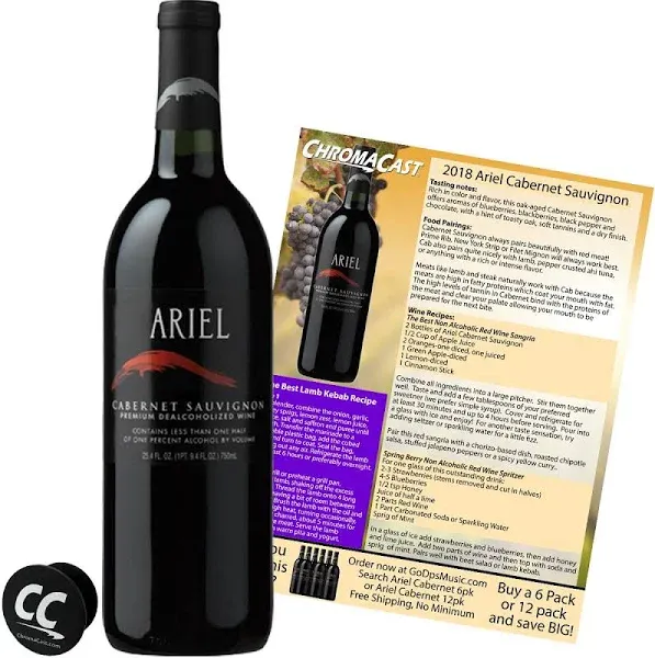 Ariel Cabernet Non-Alcoholic Red Wine Experience Bundle