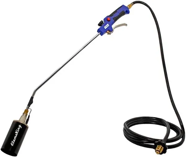 Flame King Heavy Duty Propane Torch Kit Weed Burner with Battery Operated Ignite