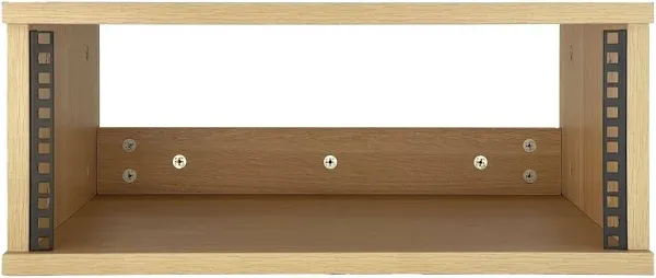 4U Wooden Desktop Studio Rack, Standard Rack for Equipment in Golden Oak Finish,The Perfect Solution for Keeping Your Studio Tidy and Organized