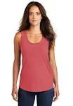 District DM138L Women's Perfect Tri Racerback Tank - Red Frost - L