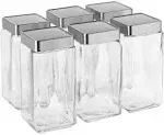 Anchor Hocking 2 qt. Stackable Glass Jar with Brushed Aluminum Lid