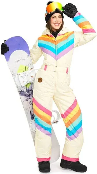 Tipsy Elves Women's Retro Rainbow Ski Suit