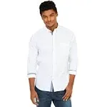 Nautica Men's Classic-Fit Stretch Button-Down Shirt - Bright White