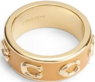 COACH Womens Signature C Enamel Band Ring